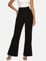 IS.U Black Flared Slit Pant
