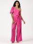 IS.U Pink One Shoulder Jumpsuit