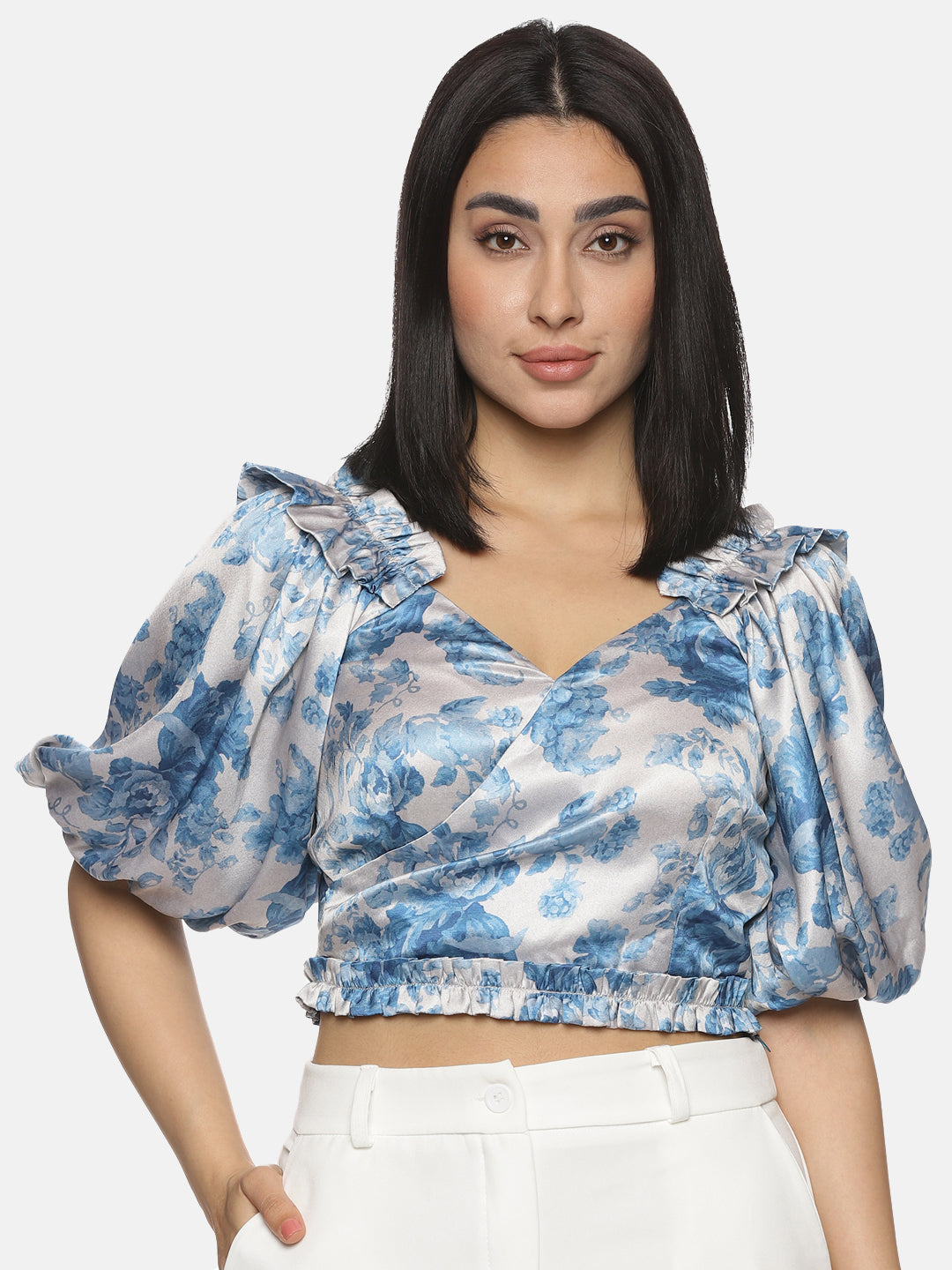 Buy Crop Top For Women In Puff Sleeve