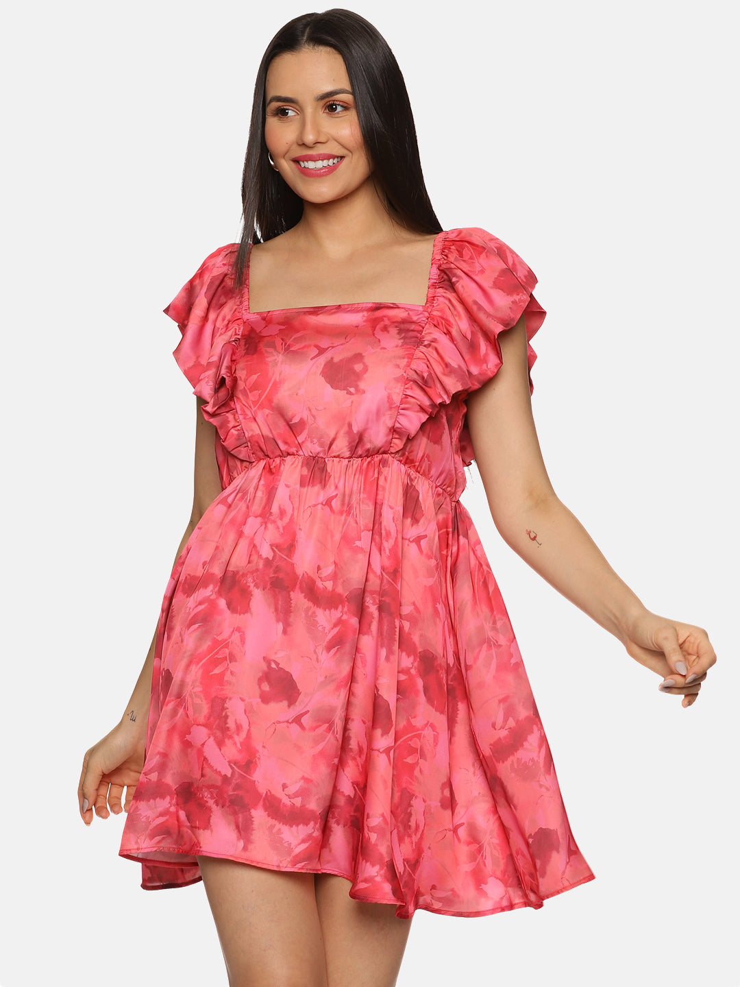 V-Neck Mini Dress For Women