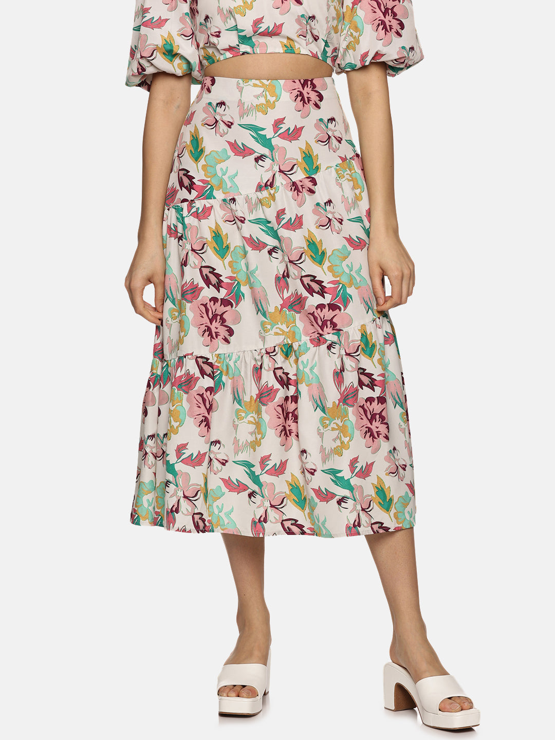 Buy Multicolor Midaxi Skirt For Women