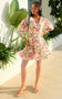 IS.U Floral Multicolor Puff Sleeve Mini Dress