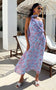 IS.U Floral Blue One Shoulder Maxi Dress