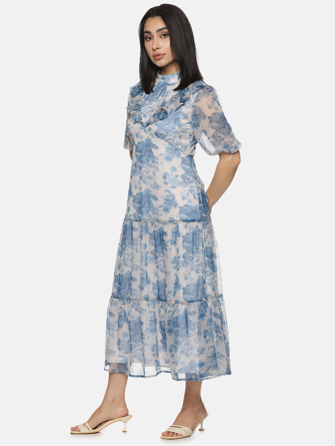 Buy high neck midaxi dress for women
