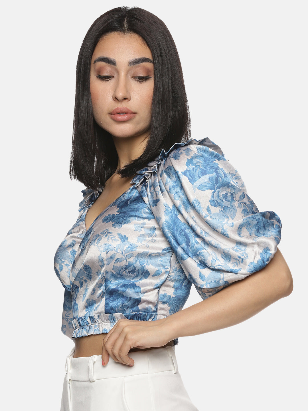 Buy Crop Top For Women In Puff Sleeve