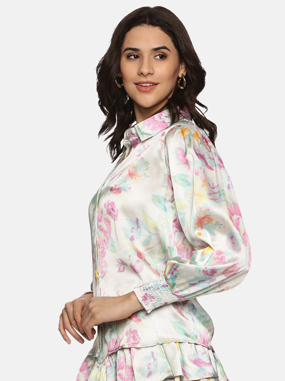 Buy White Satin Shirt For Women