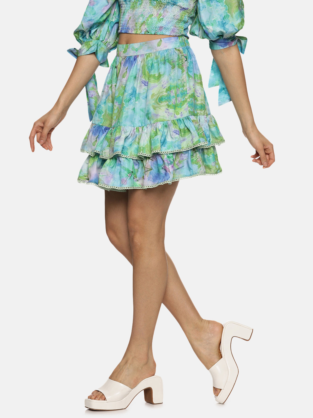 Buy Multicolor Mini Skirt For Women In Short