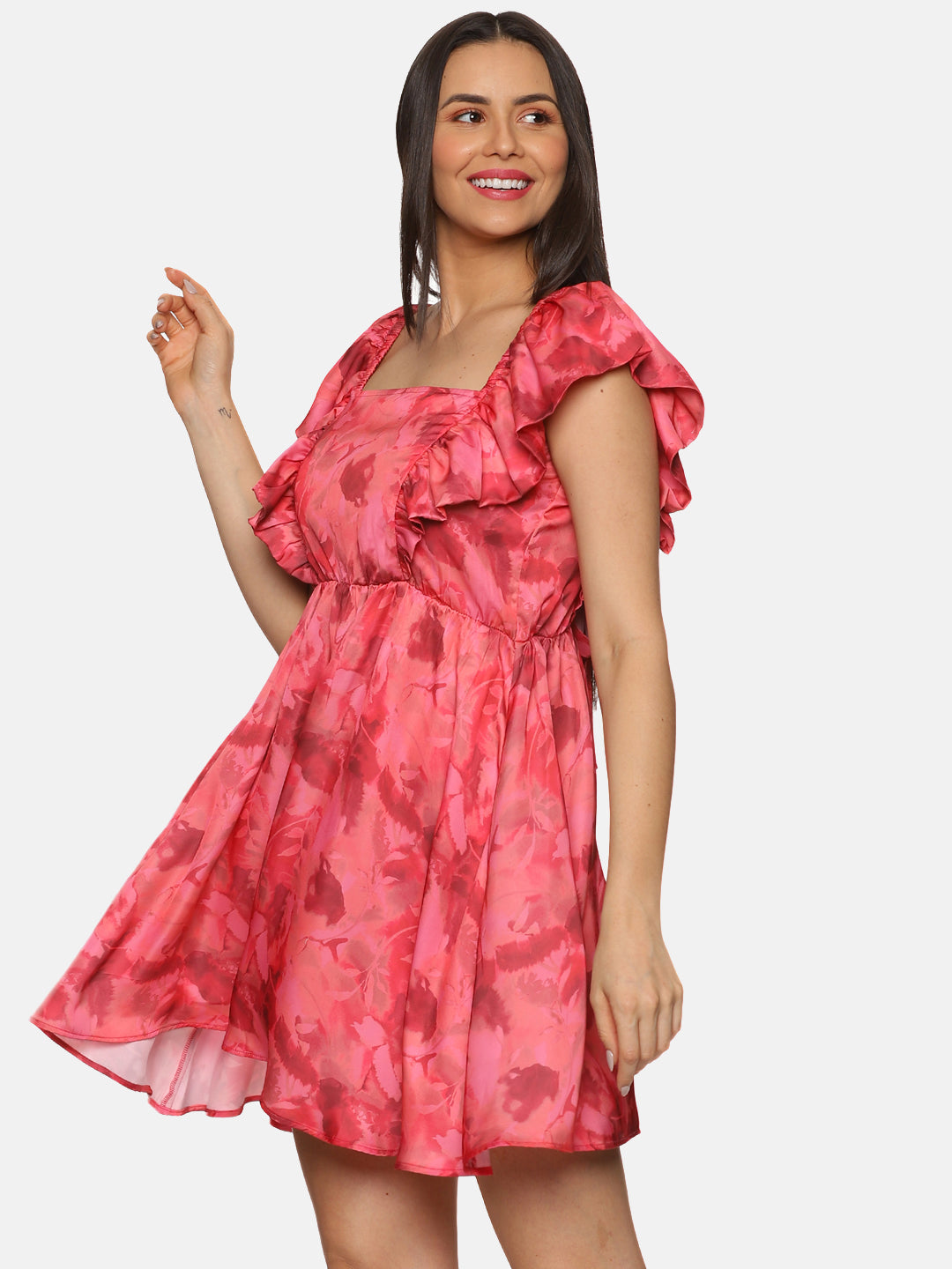 Tie-Up Mini Dress For Women