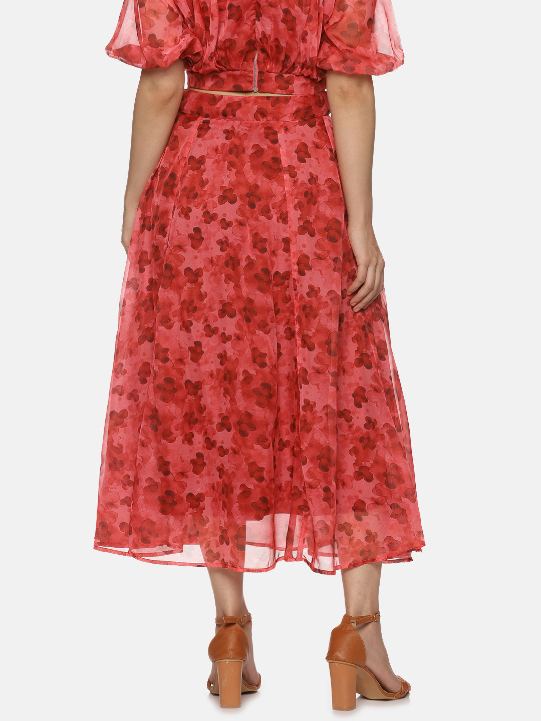 Buy Red Midaxi Skirt For Women