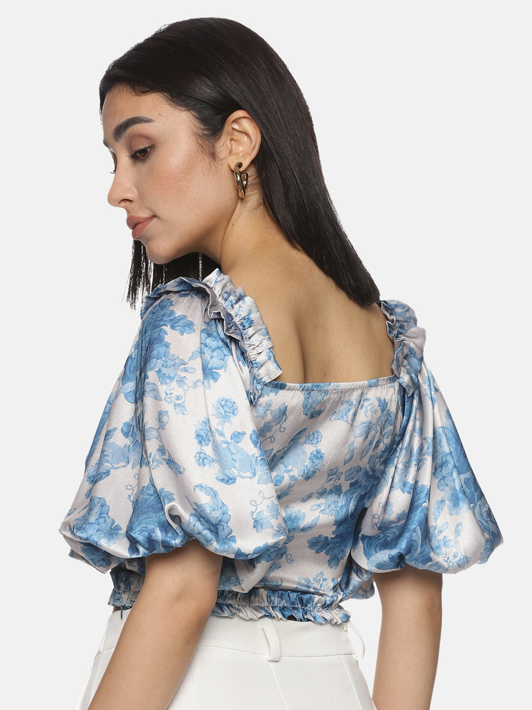 Buy Crop Top For Women In Puff Sleeve