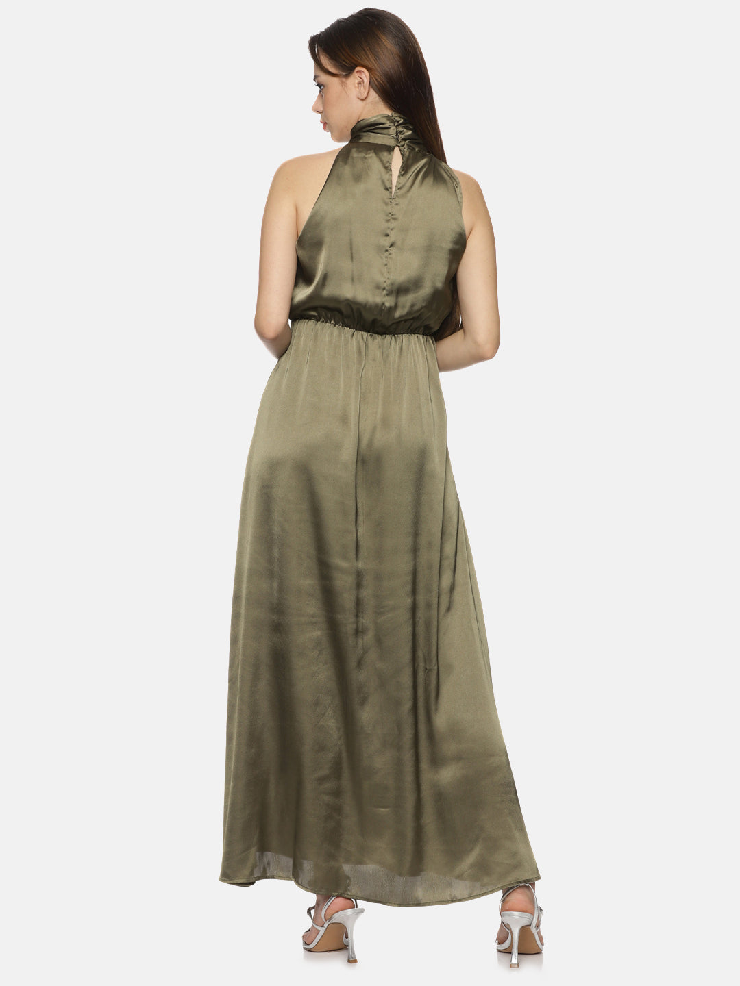 Buy Sleeveless Maxi Dress For Women In Olive