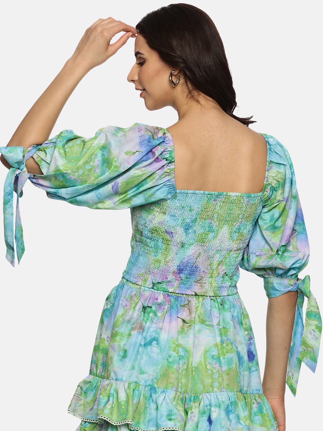 Buy Multicolor Crop Top For Women In Puffed Sleeve