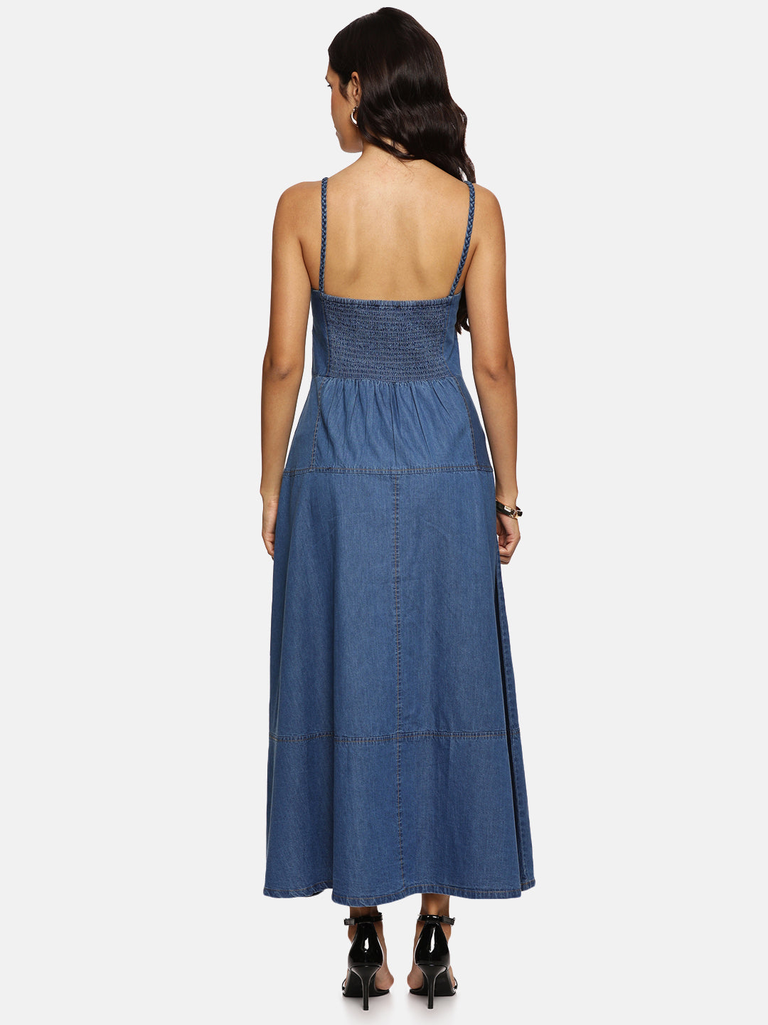 IS.U Light Blue Denim Midaxi Dress