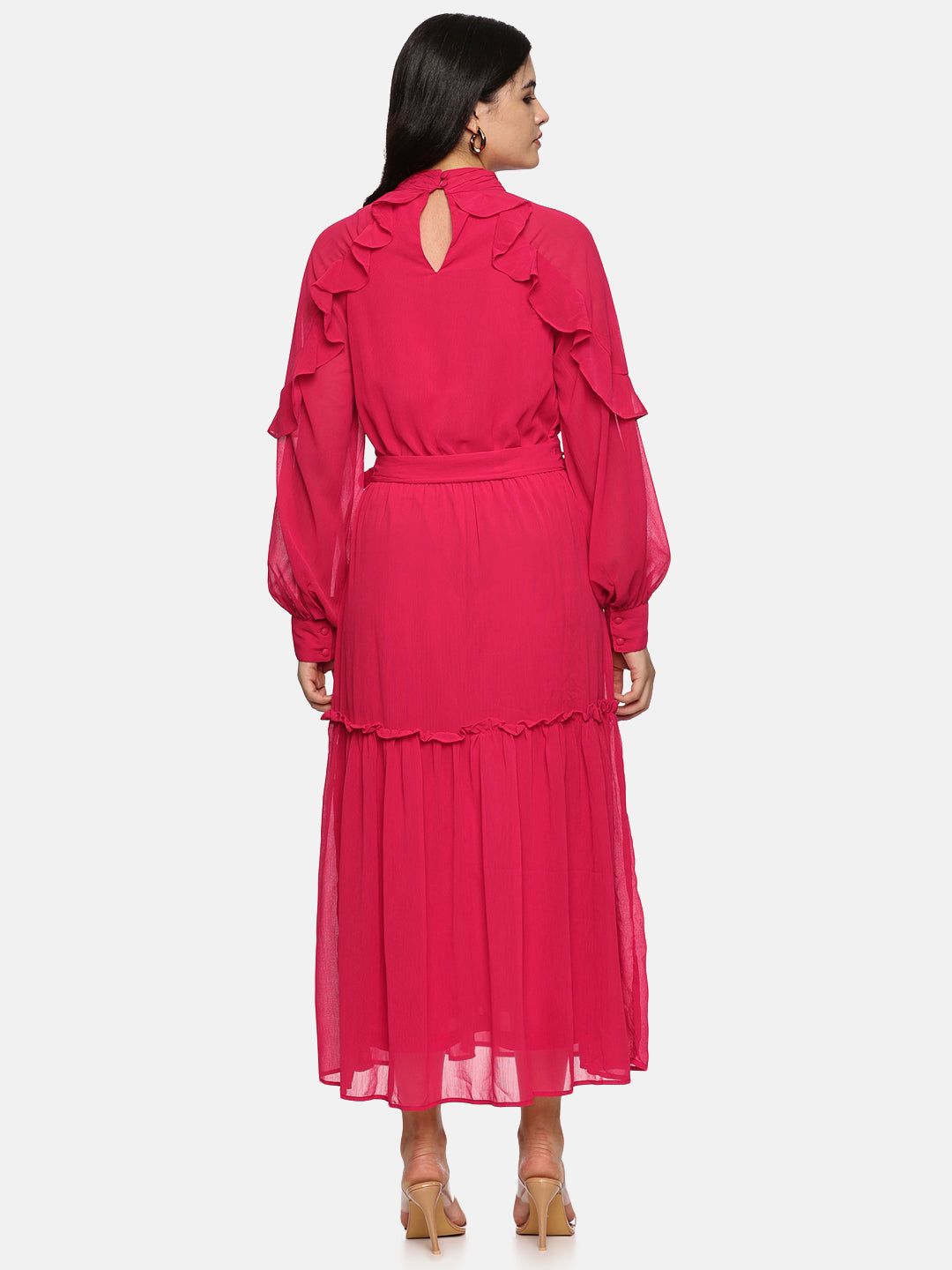 Buy high neck midaxi dress