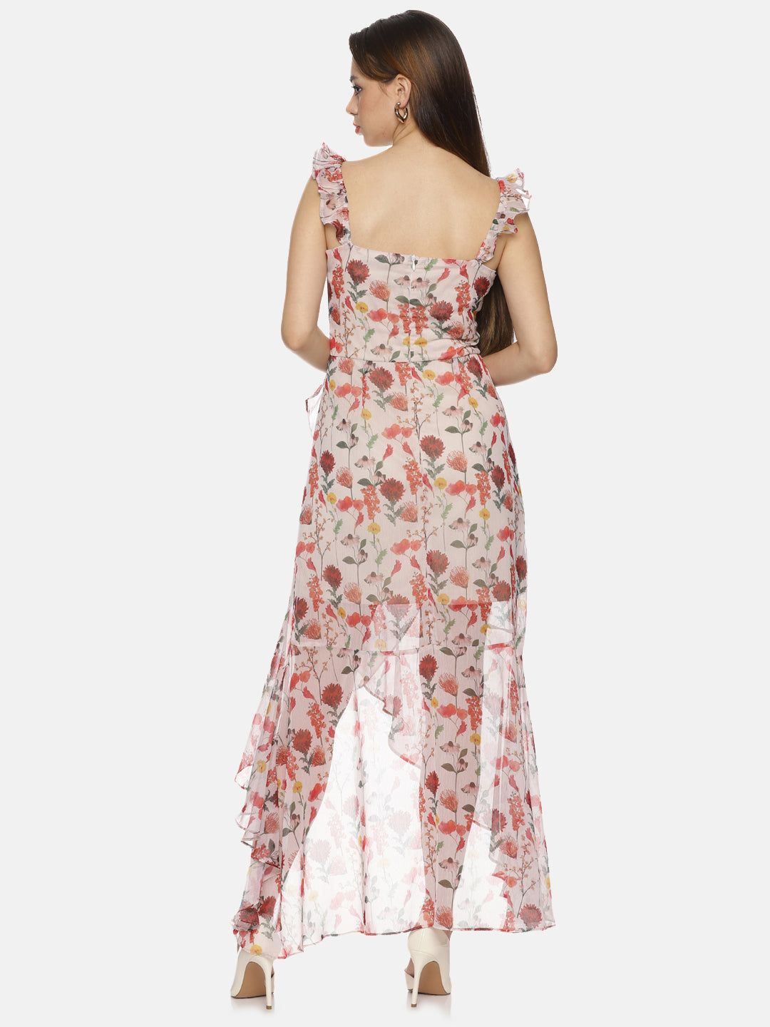 Buy Multicolor High Low Dress For Women In Off-White