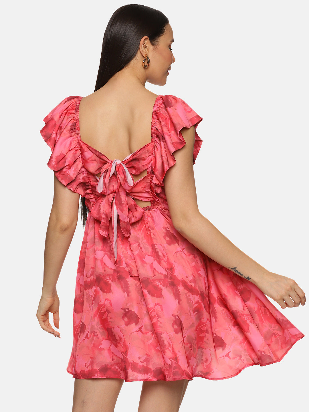 Red Back Tie-Up Dresses For Women