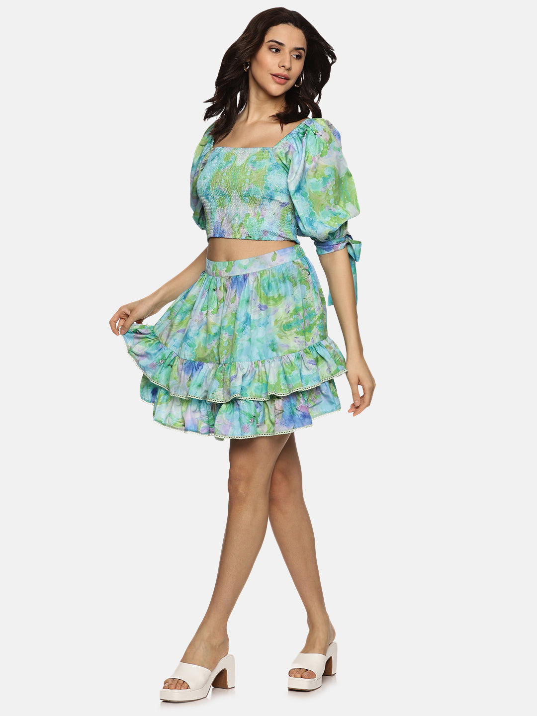 Buy Multicolor Mini Skirt For Women In Short