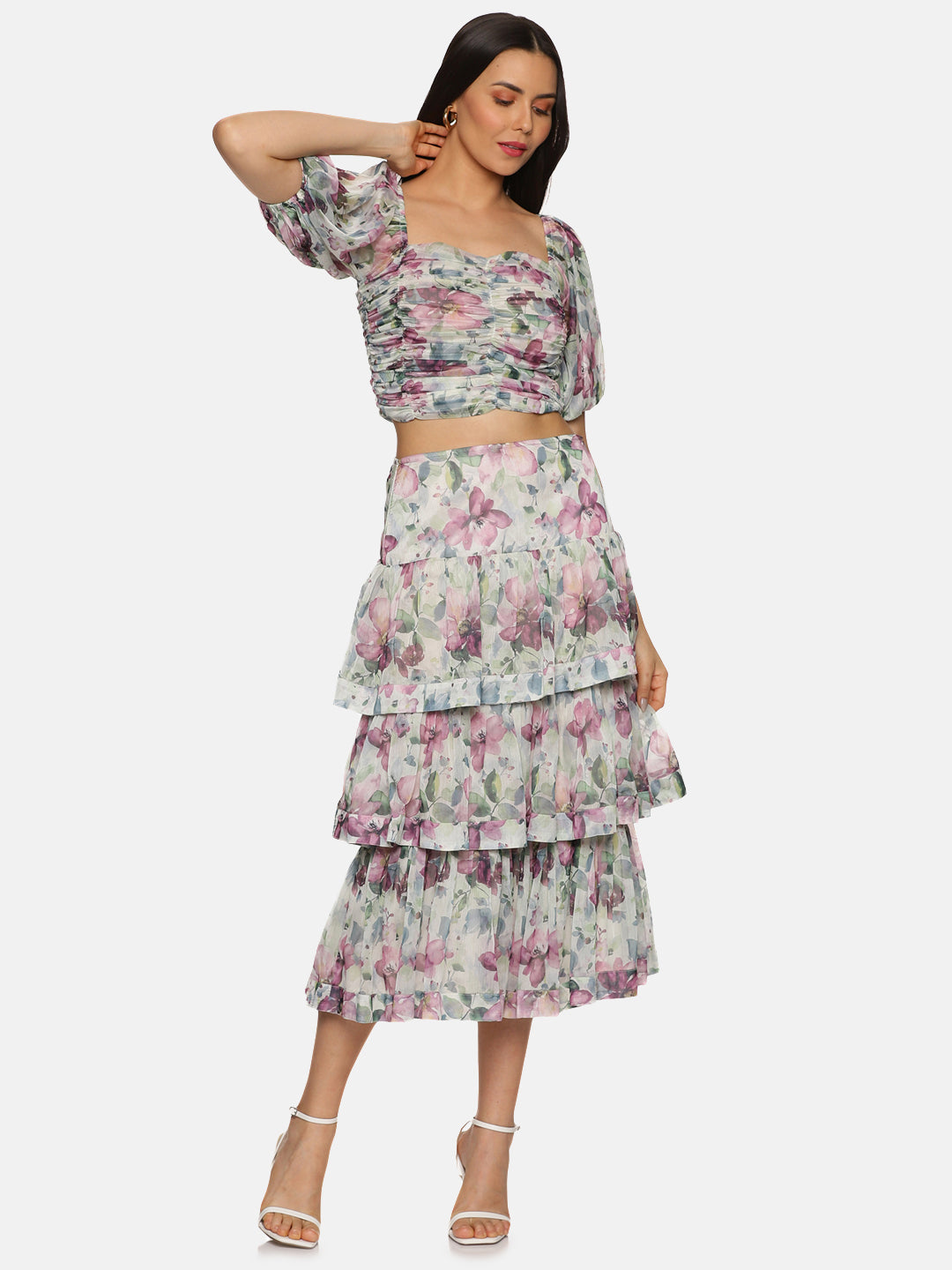Multicolor Midi Skirt For Women