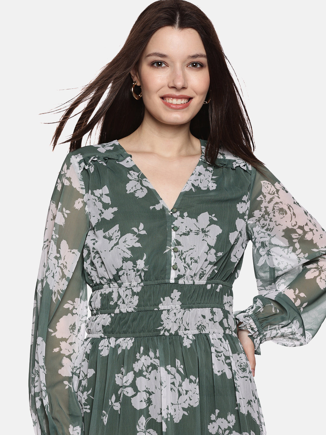Floral Frilled Dress