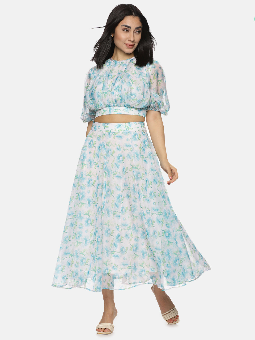 Buy Half Sleeve Puffed Crop Top For Women