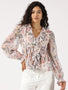 IS.U Multicolor V-Neck Ruffled Top