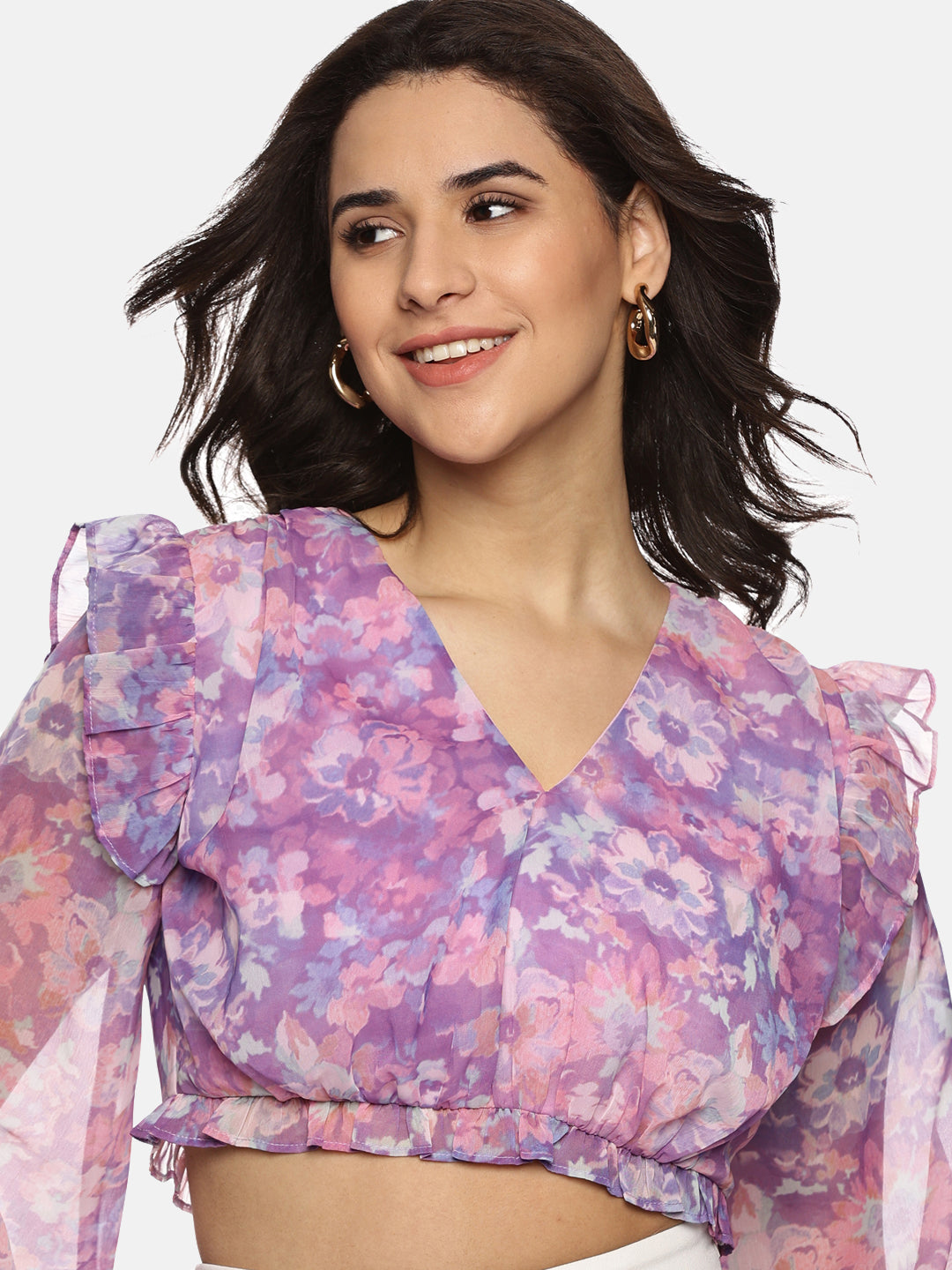 Buy Purple Crop Top For Women