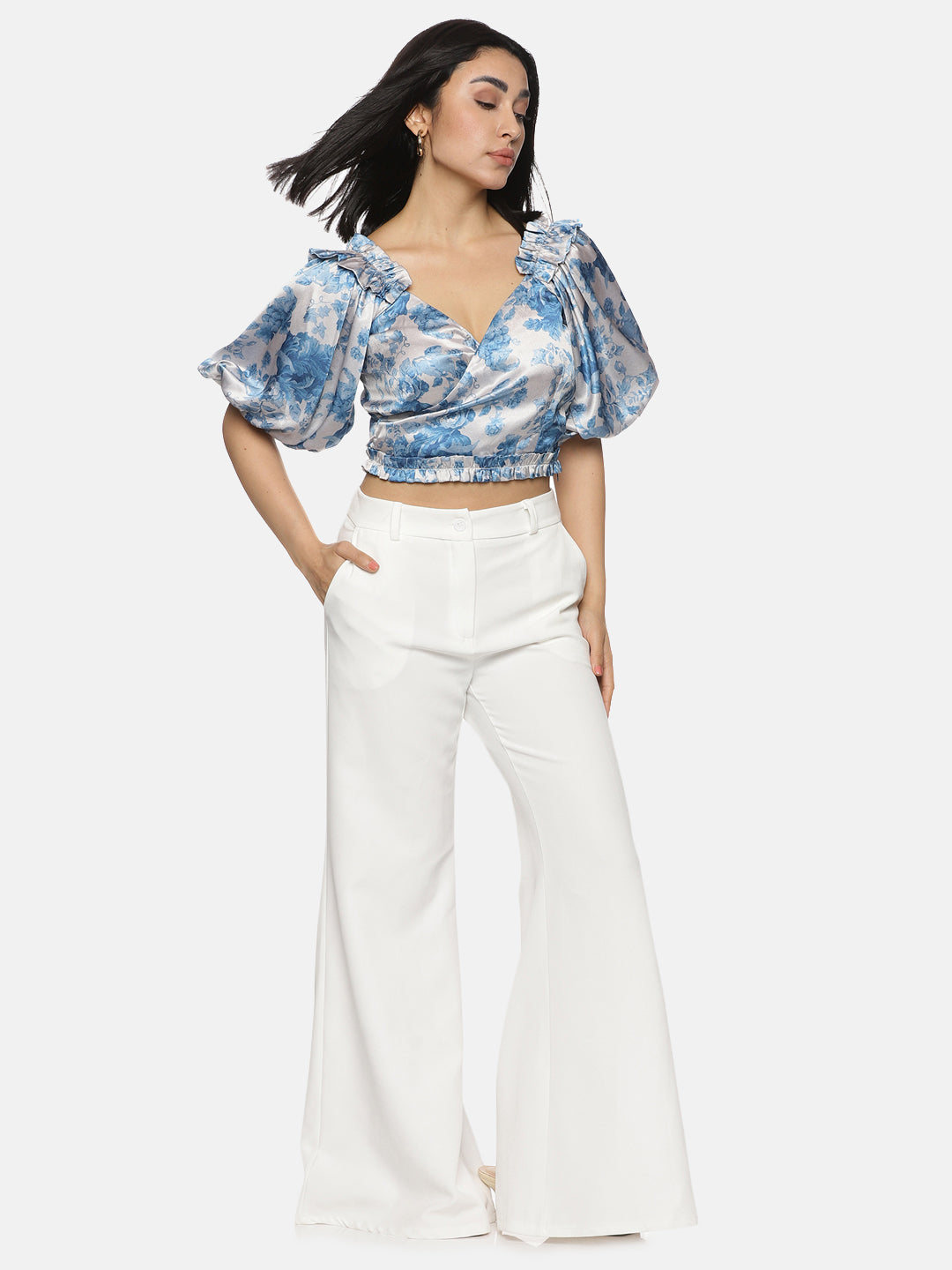 Buy Crop Top For Women In Puff Sleeve