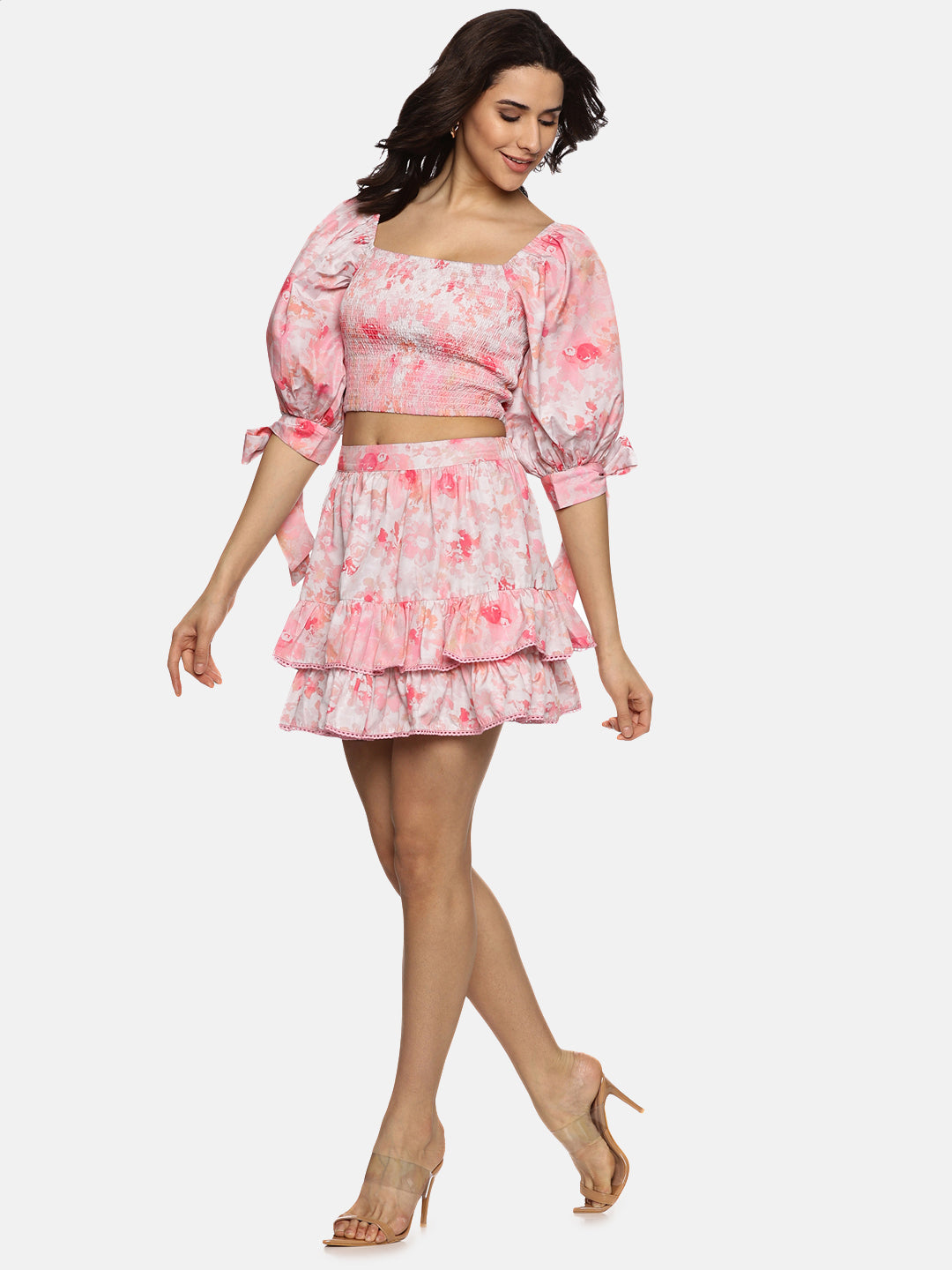 Buy Multicolor Crop Top For Women In Puffed Sleeve