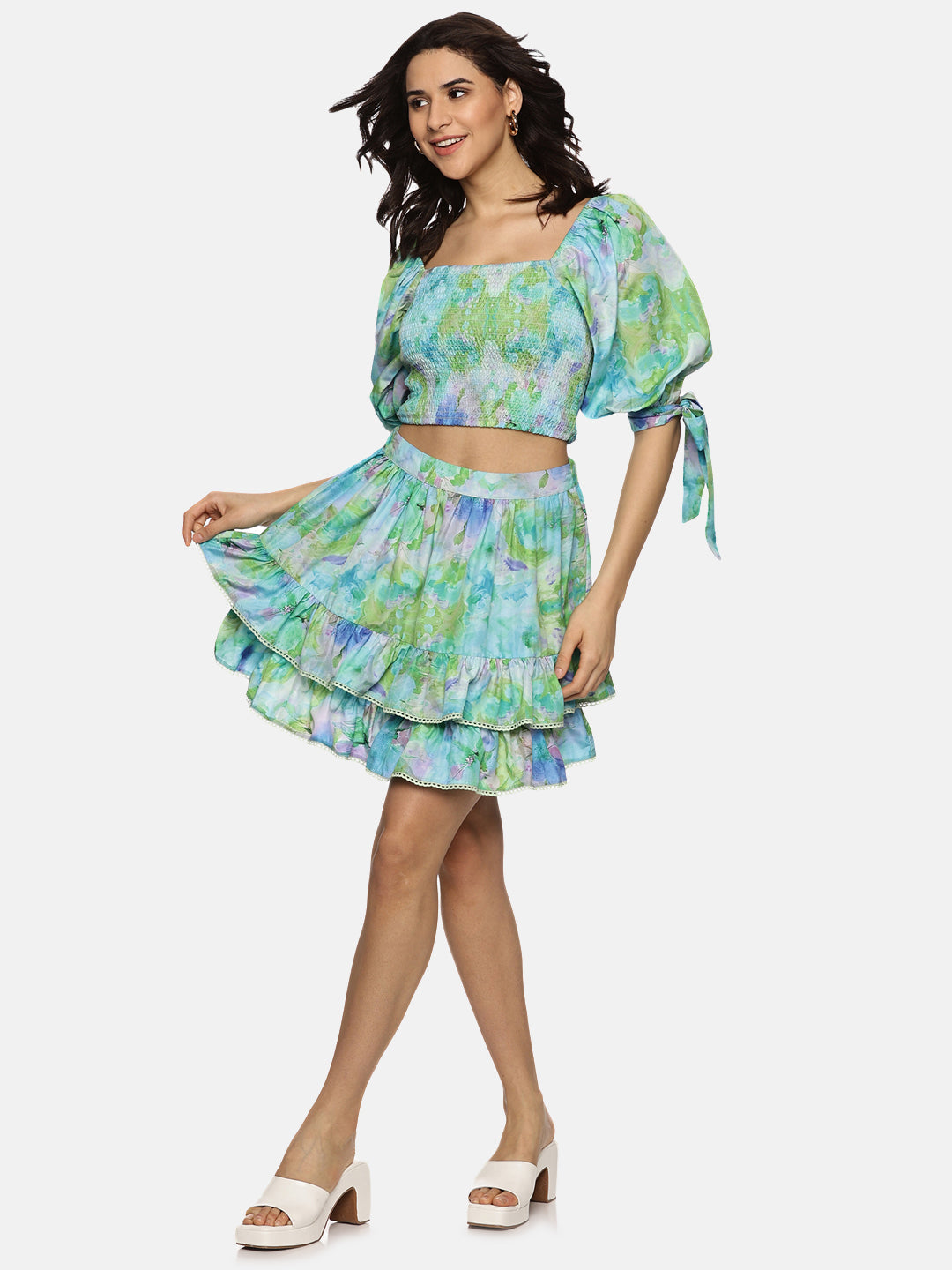 Buy Multicolor Mini Skirt For Women In Short