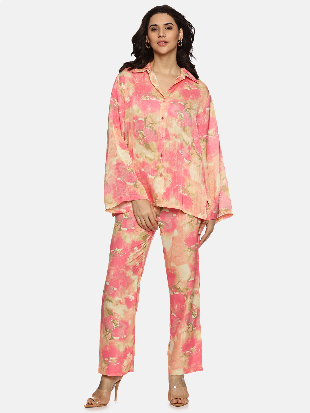 Buy pink coord set for women
