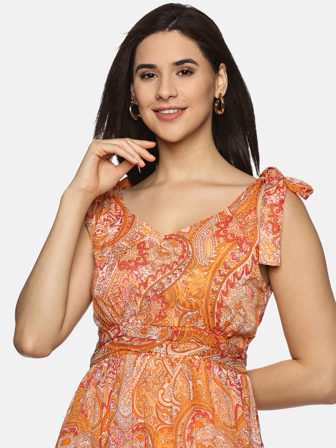 Buy V-Neck Maxi Dress For Women In Short Sleeve