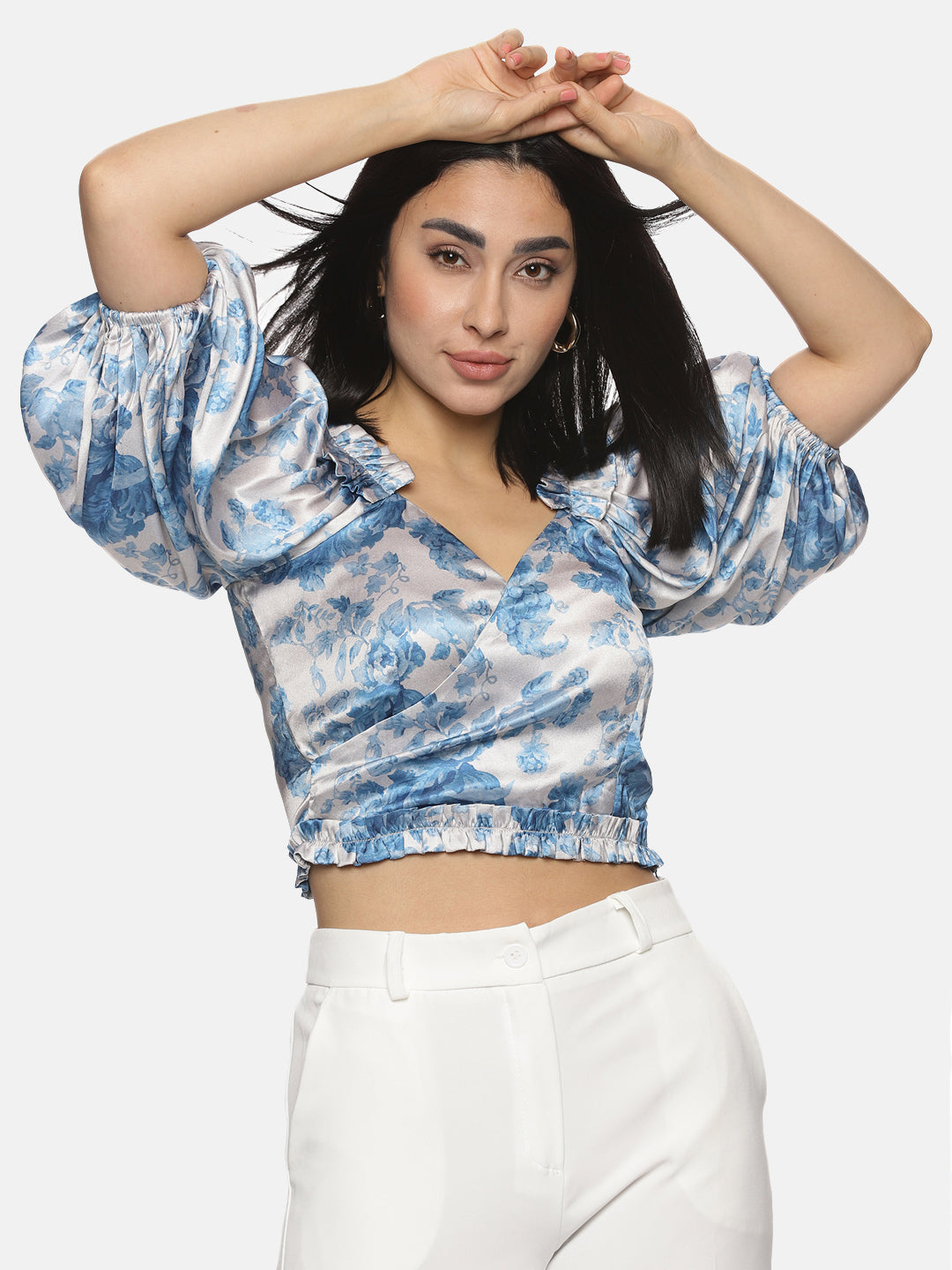 Buy Crop Top For Women In Puff Sleeve