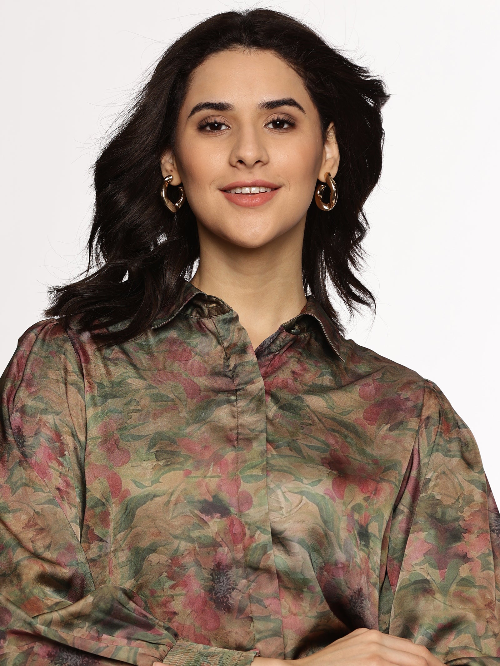 Buy Brown Satin Shirt For women In (SX TO 4XL)