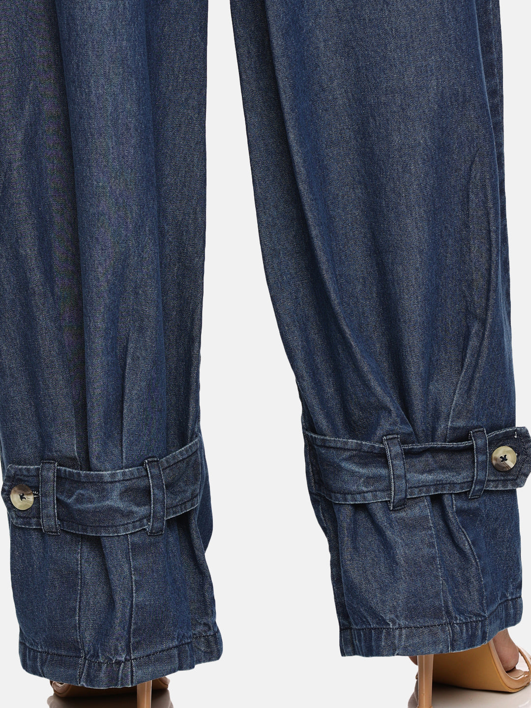 IS.U Light Blue Barrel Fit Pant