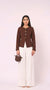 IS.U Taupe Button-Front Jacket Top
