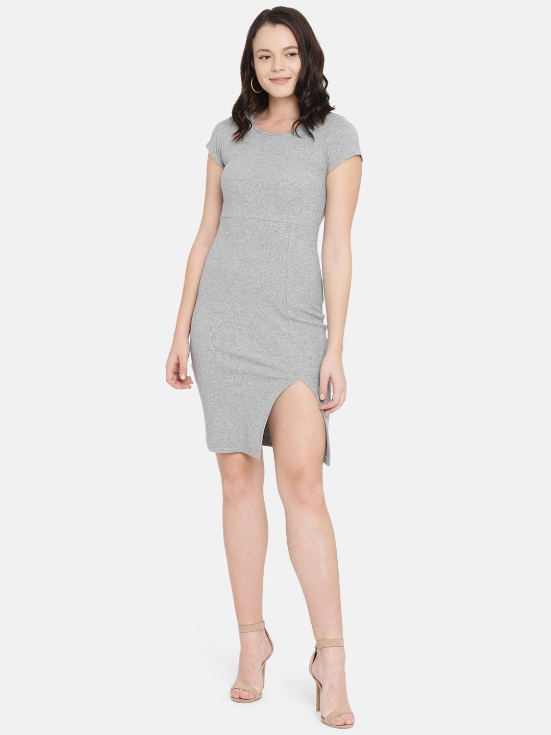 Buttondown Knit Dress For Women