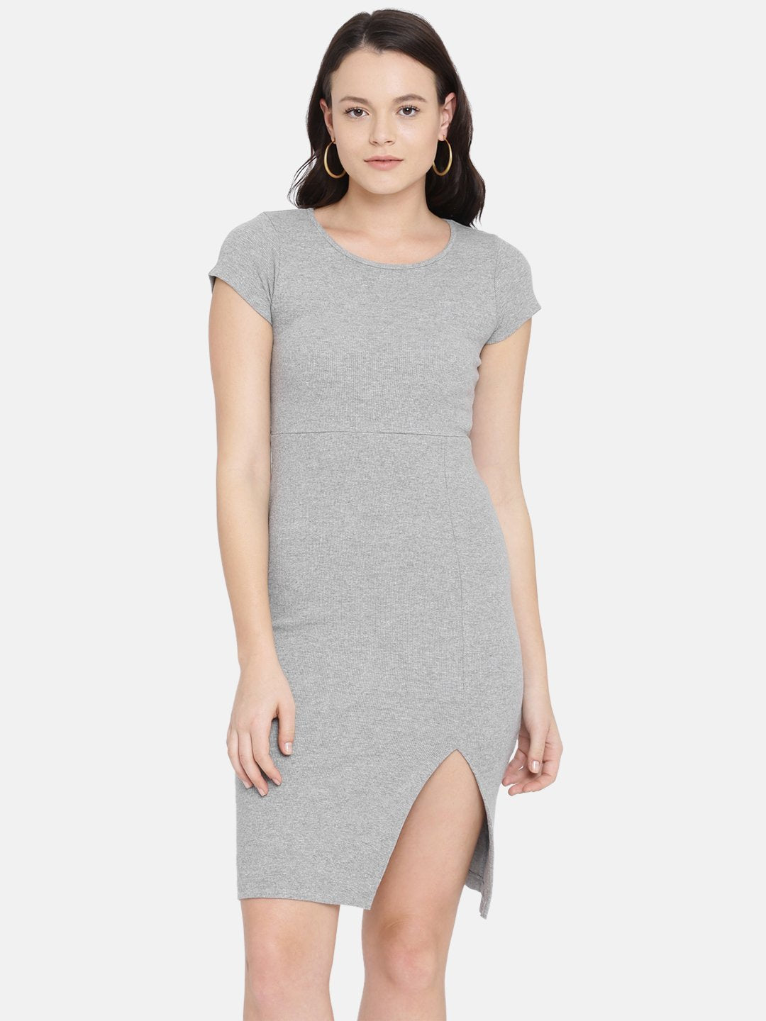 Buttondown Knit Dress For Women