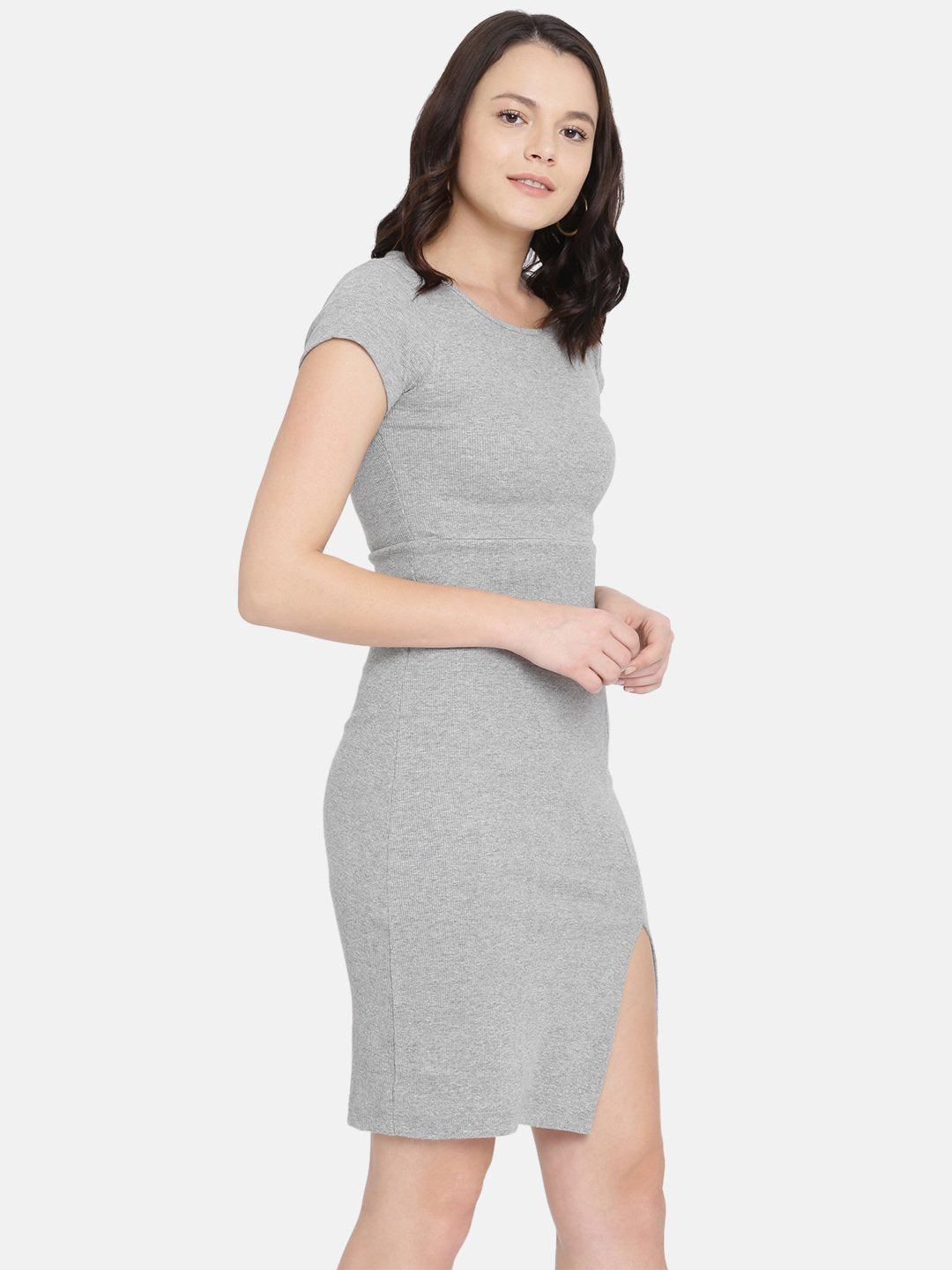 Buttondown Knit Dress For Women