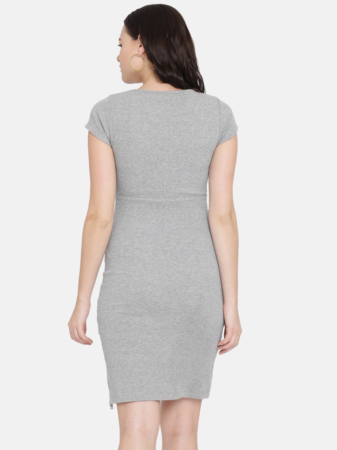 Buttondown Knit Dress For Women