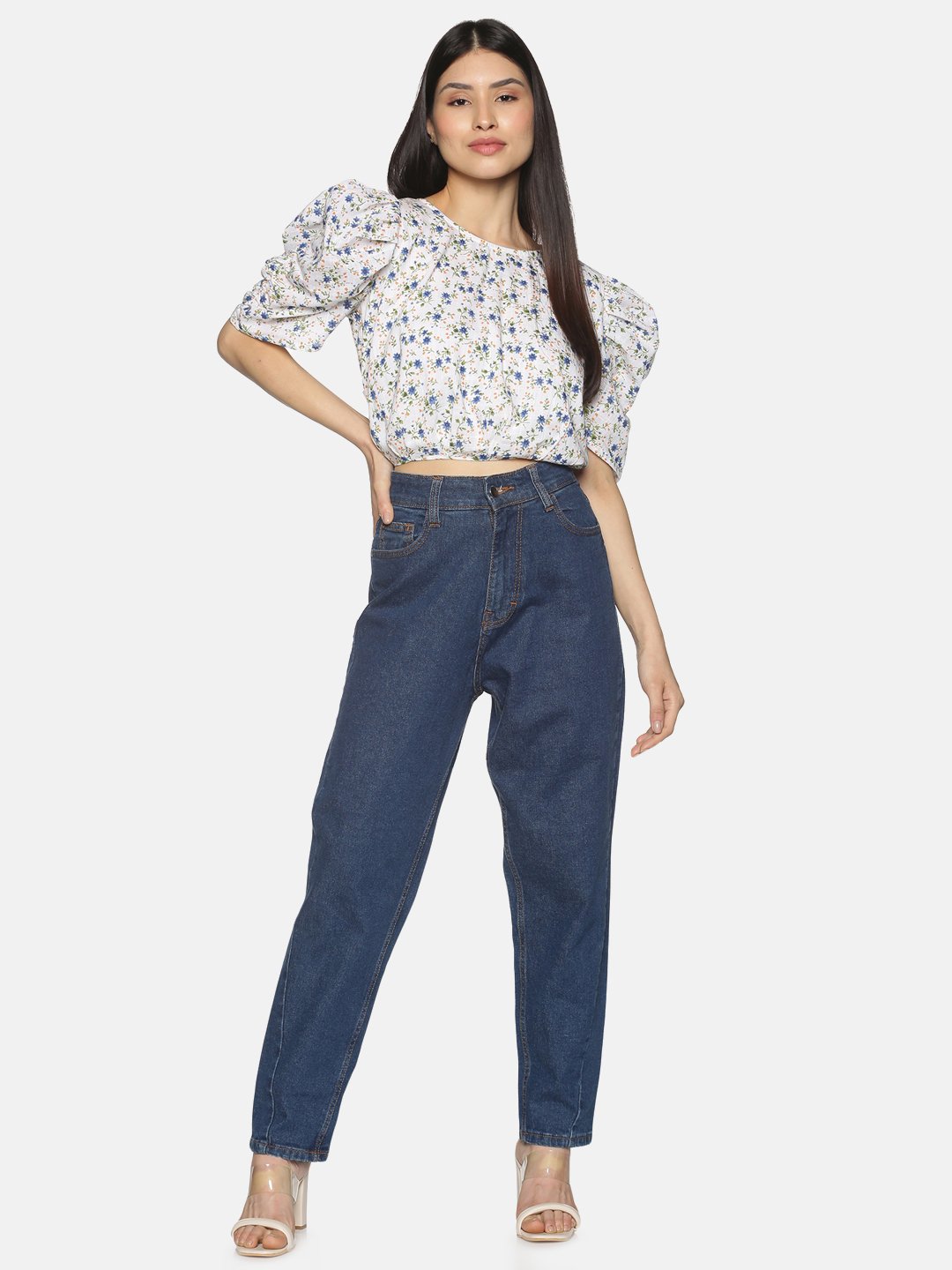 Buy Puff Sleeve Crop Top For Women