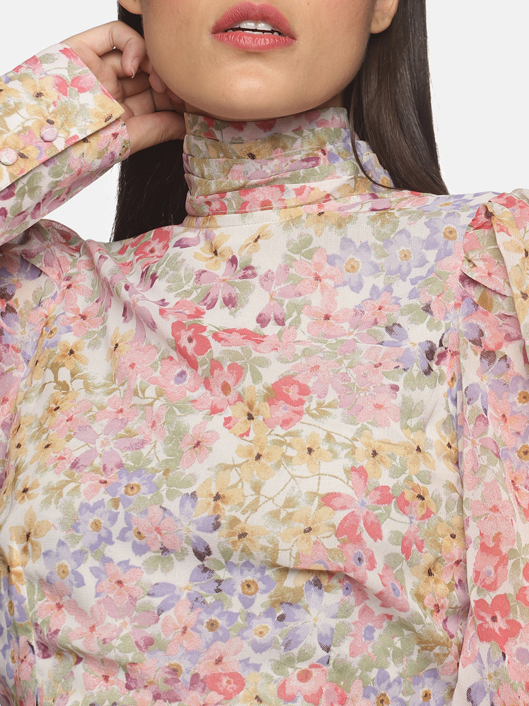 Buy Printed Multicolor Cut Out Top For Women