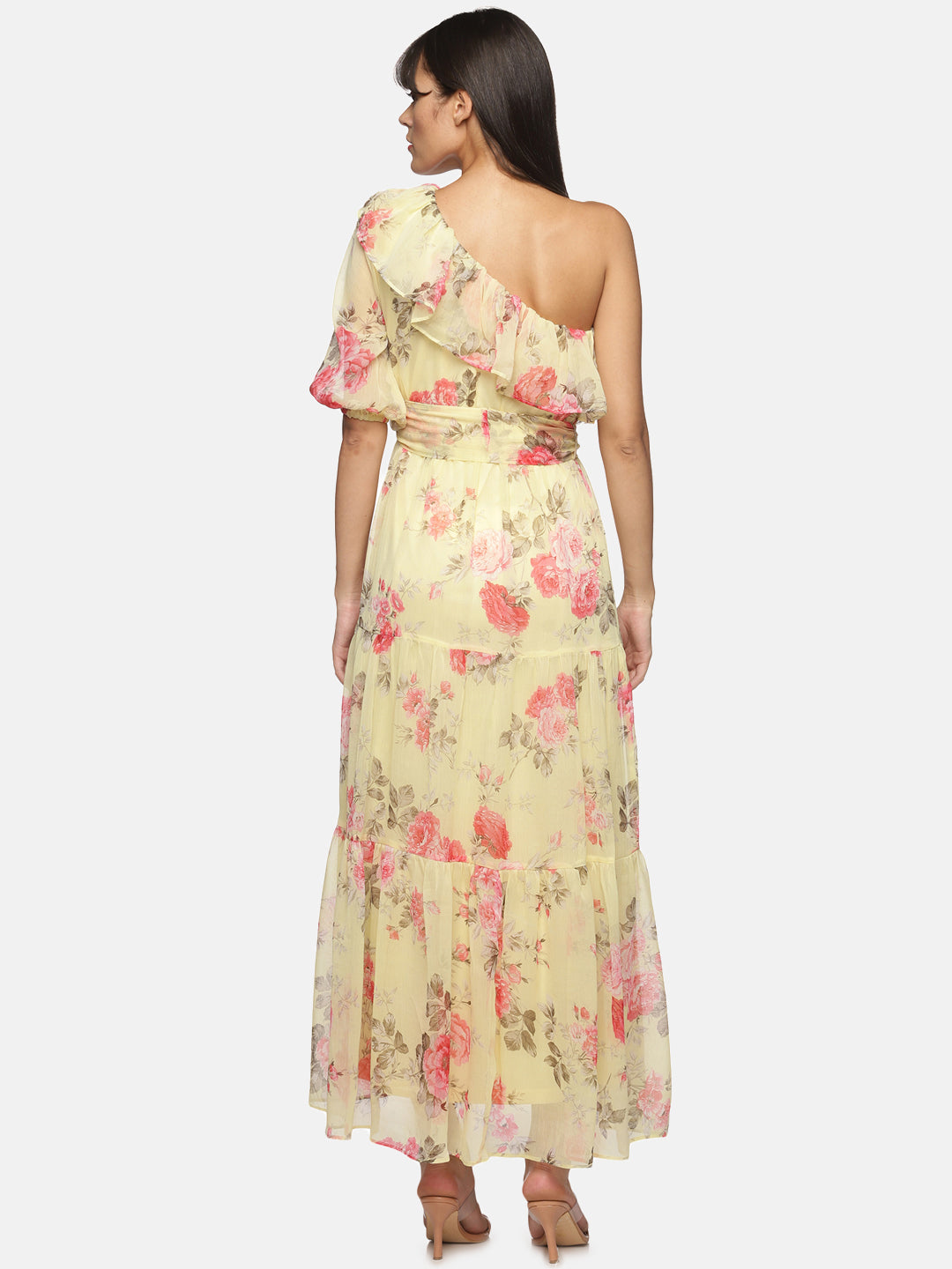 Buy One Shoulder Tiered Midaxi Dress For Women
