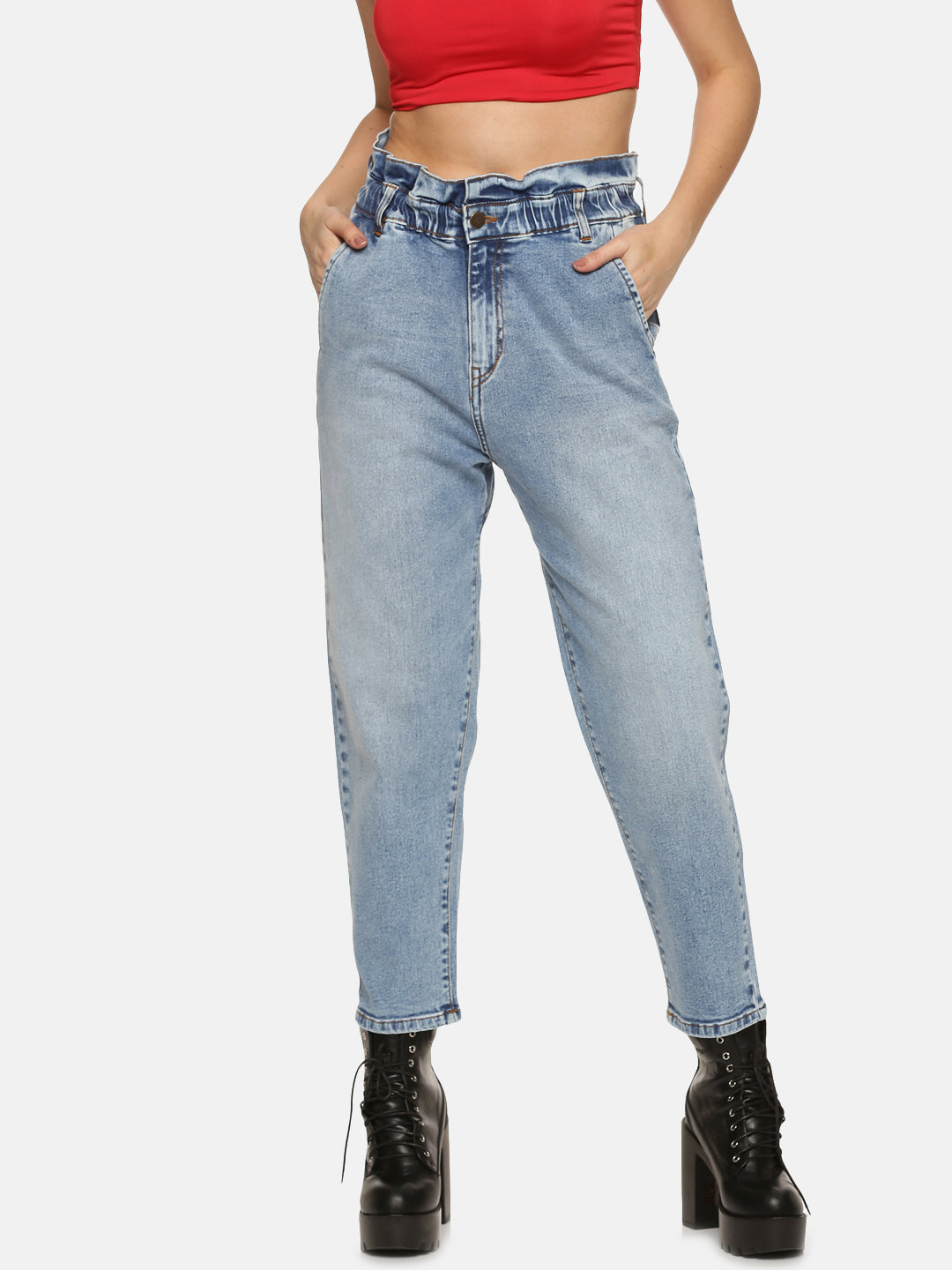Buy Light Blue Demin Jeans For Women