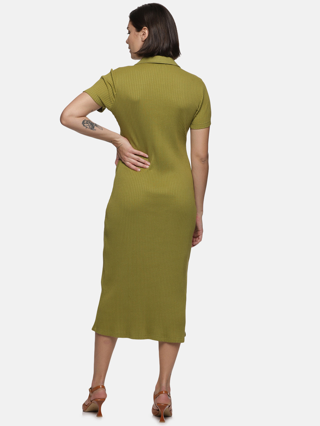 Modern Buttondown Knit Dress For Women In (XS TO 2XL)