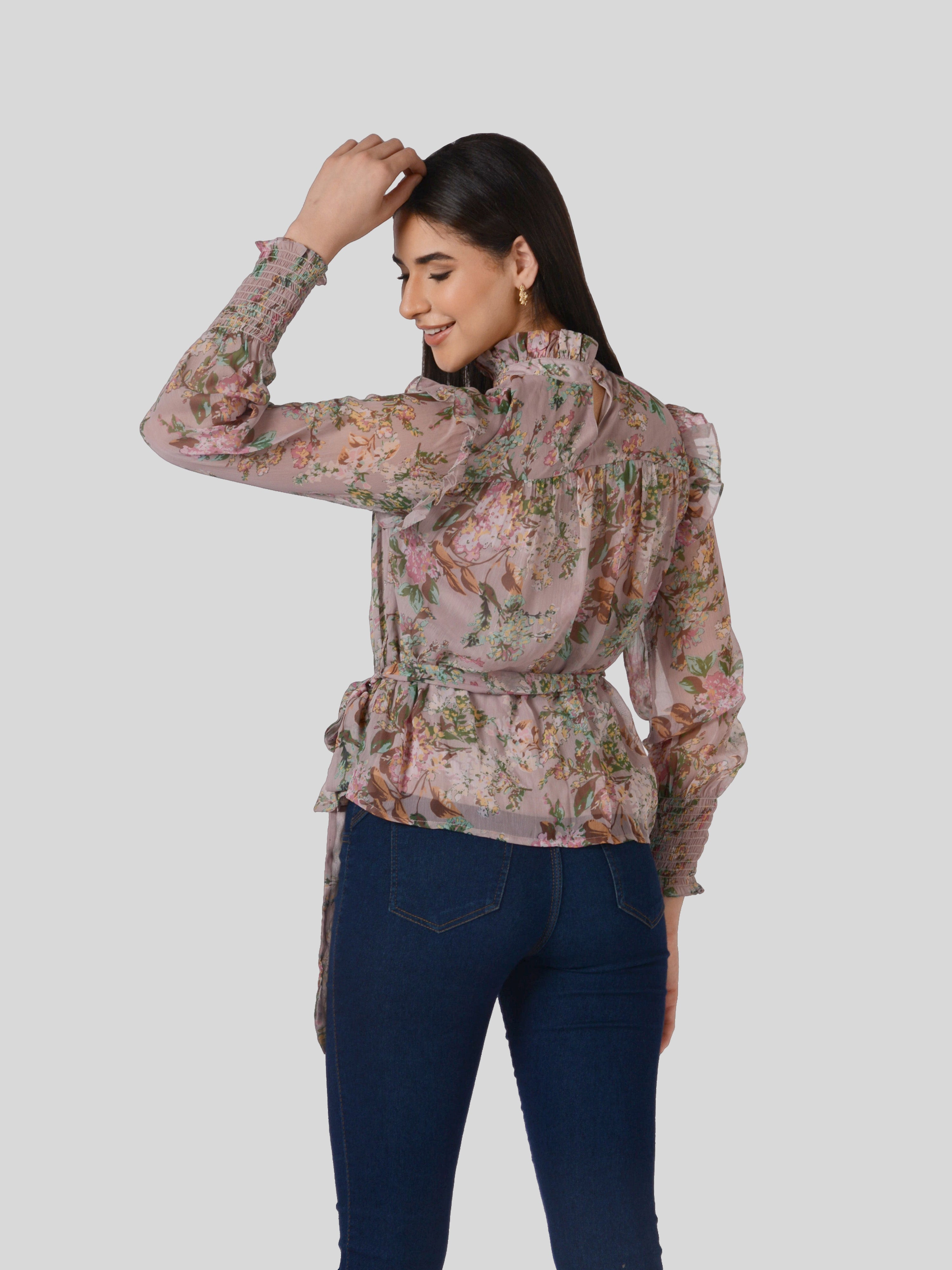 Beige Swing Top For Women