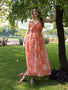 IS.U Floral Orange  Maxi Dress in india