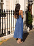 IS.U Light Blue Denim Midaxi Dress