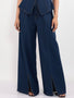 IS.U Dark Blue High-Wait Denim Slit Pants