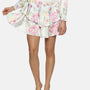 IS.U Floral White Ruffle Mini Skirt