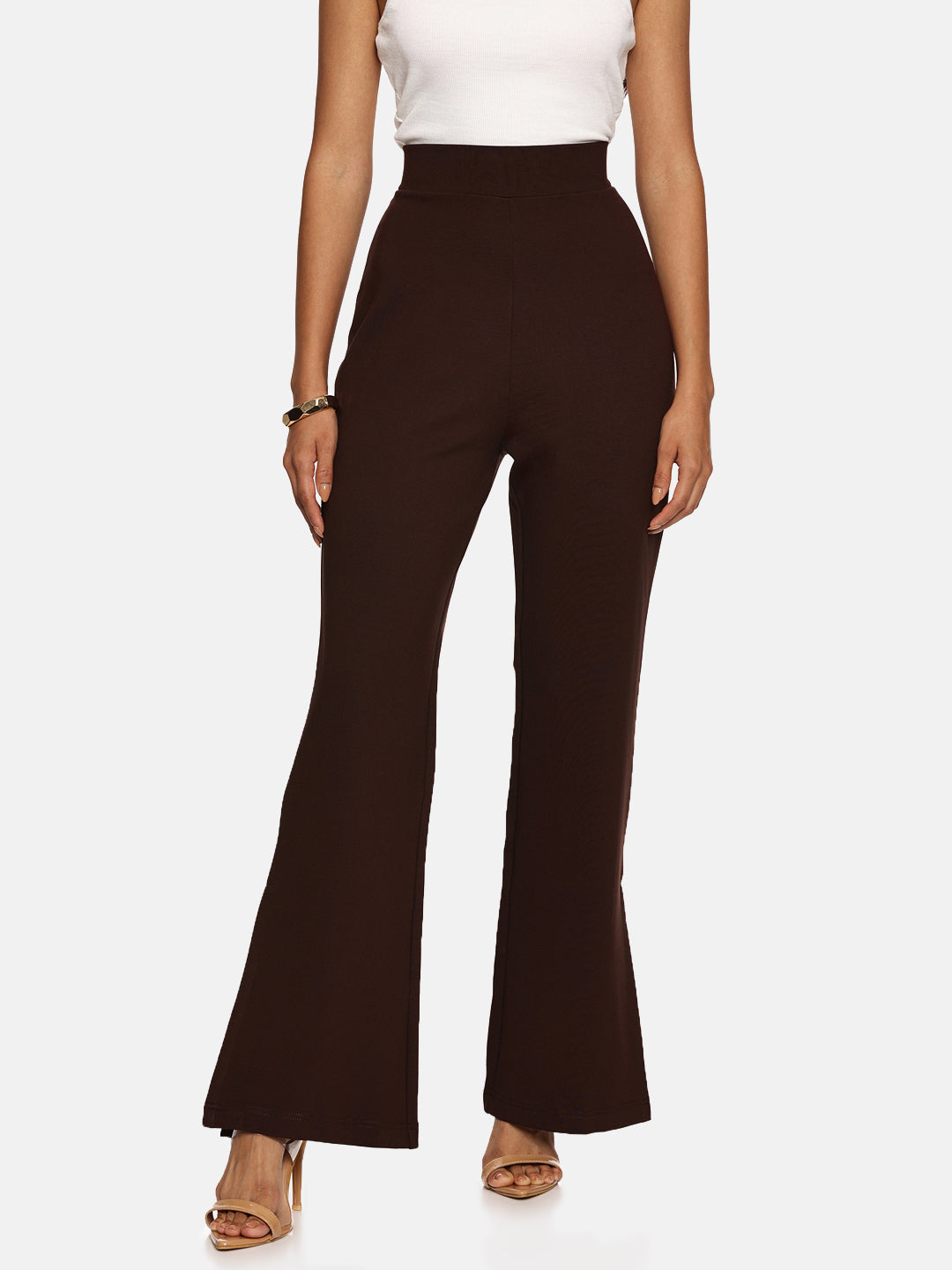 IS.U Mocha Flared Slit Pant